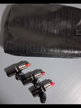 MAC Cosmetics Mini Lipstick Trio With MAC makeup Bag